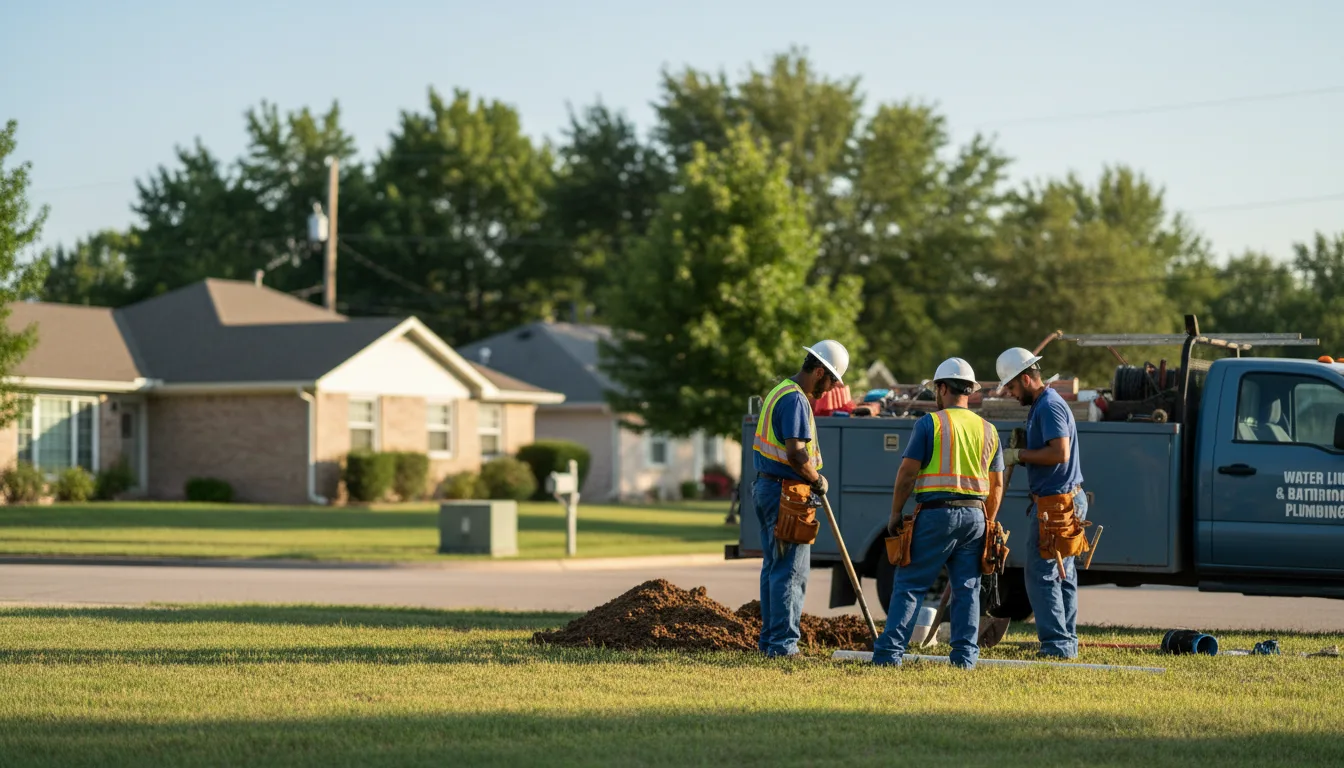 Residential water line and bathroom plumbing service in Marion, KY